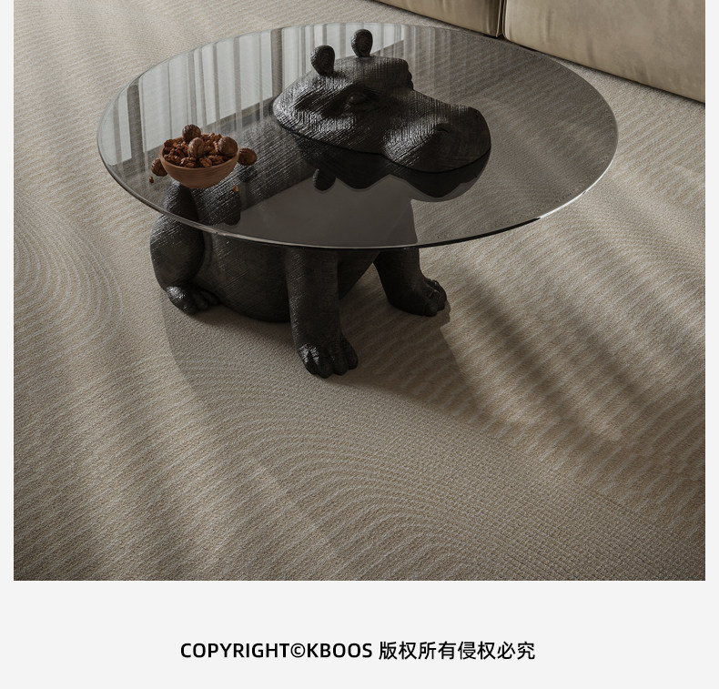 Modern Tempered Glass Square Coffee Table