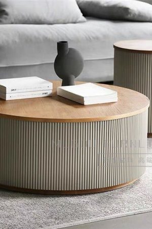 Solid Wood Square Coffee Table with Eco-Friendly Paint