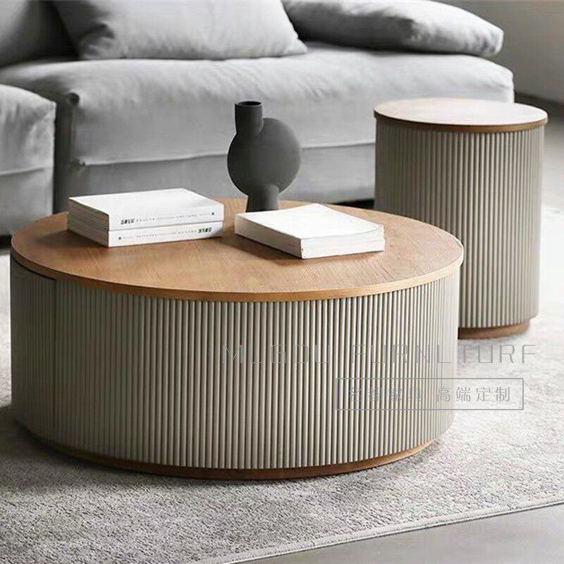 Solid Wood Square Coffee Table with Eco-Friendly Paint