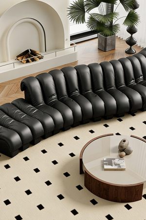 Custom Modular Leather Sofa